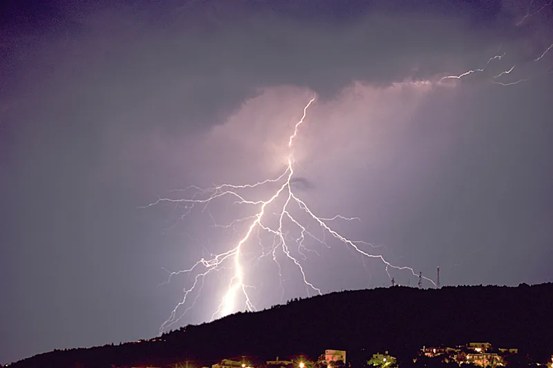 Lightning strikes