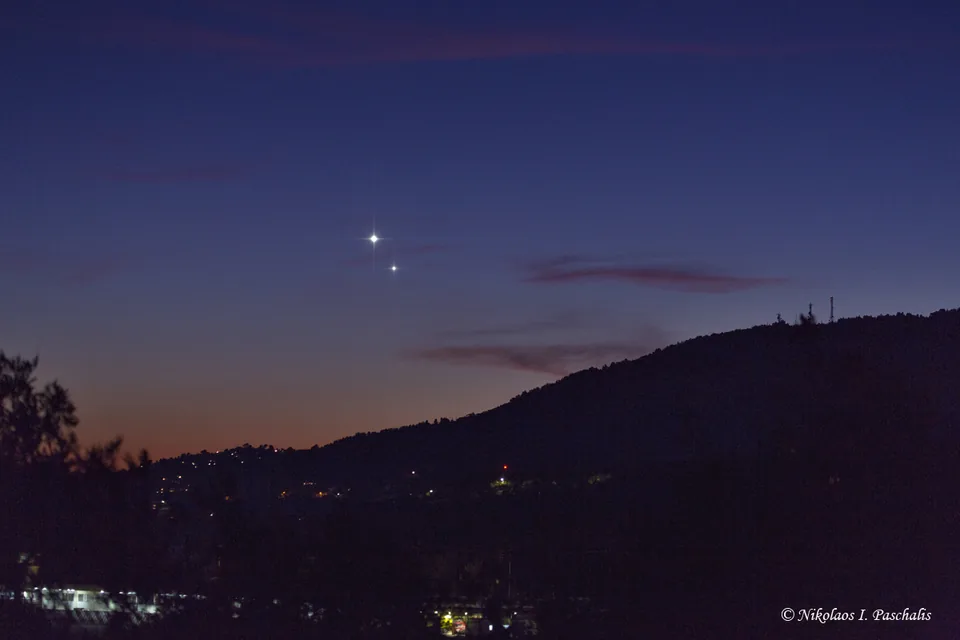 Conjunction Venus-Mercury