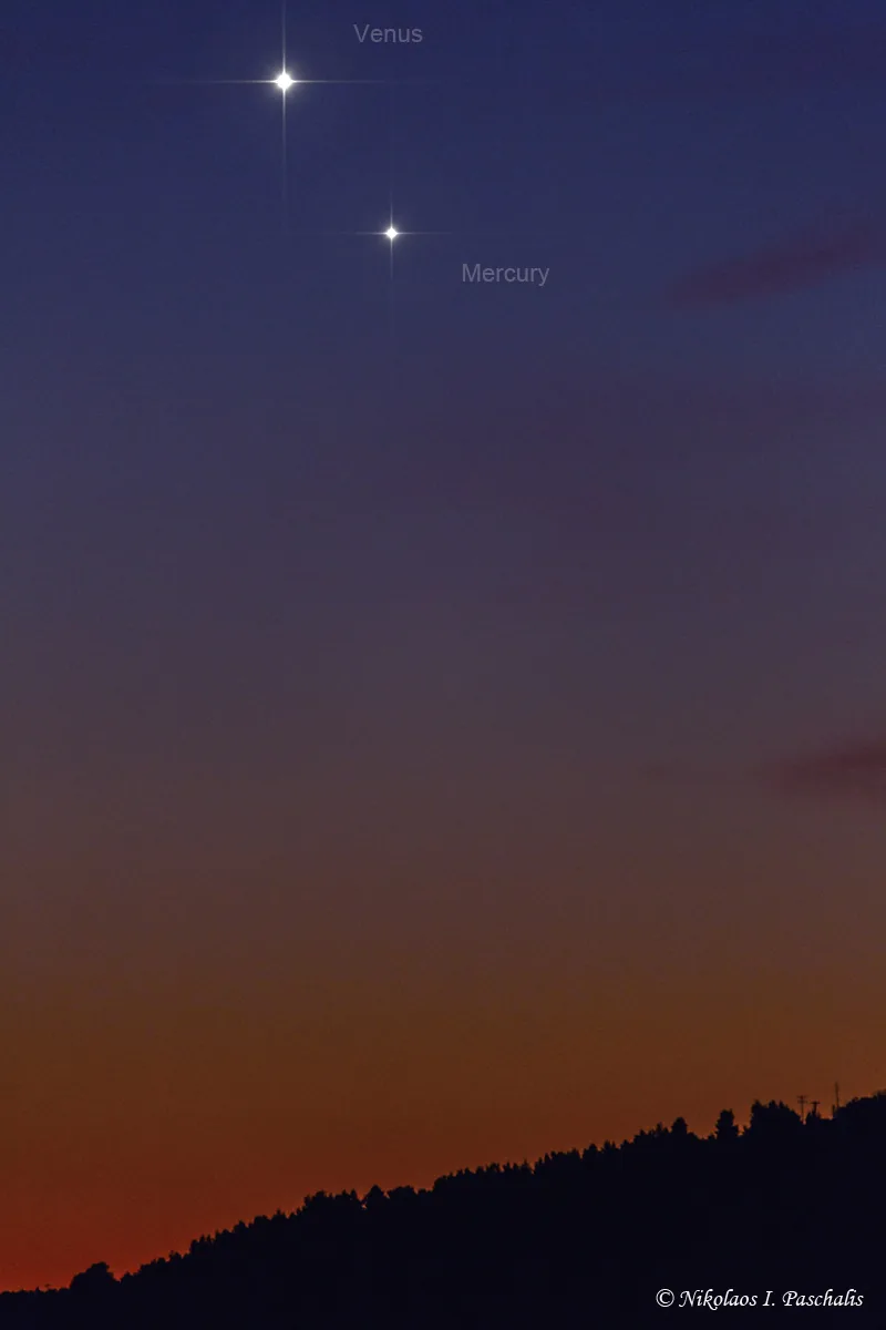 Conjunction Venus-Mercury