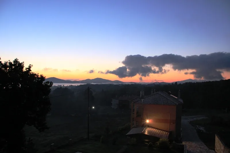 Sunrise over Plastira’s Lake