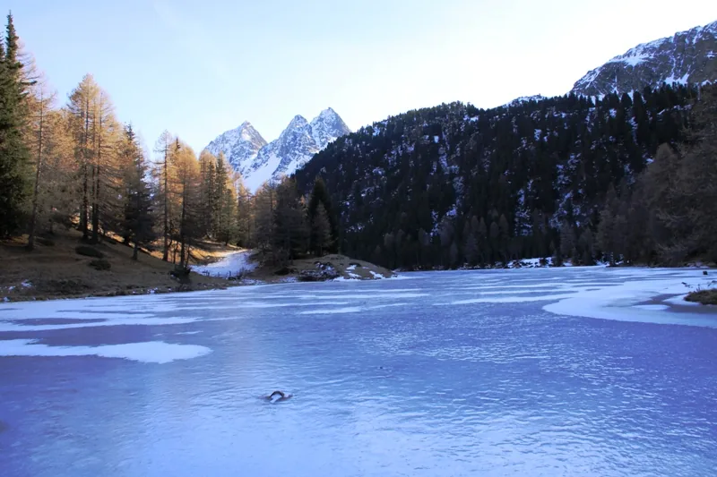 Frozen lake