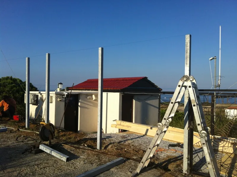The new fence, seen from the observatory